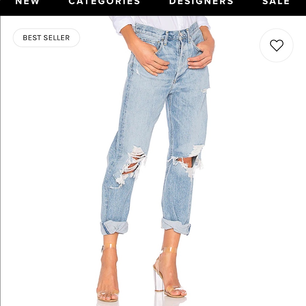 AGOLDE 90s mid-rise loose fit ripped jeans